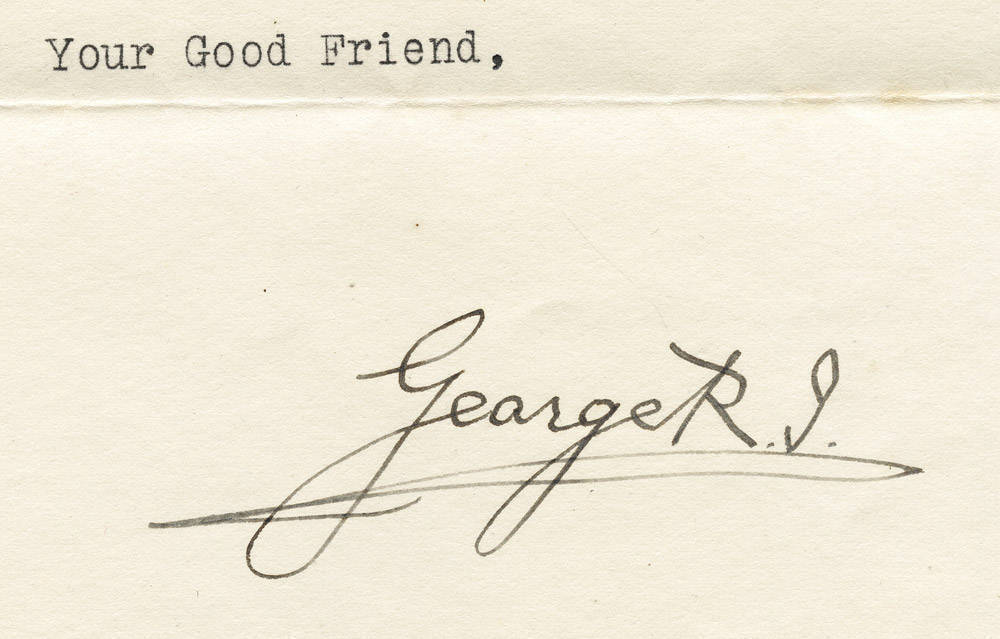 George R I Signature