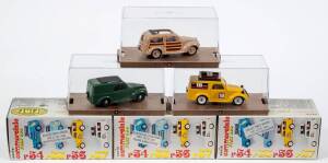 BRUMM: 1:43 ‘Commercial Series’ Model Vehicles Including Advertiser Fiat 500 C Van ‘Isolabella’ (57) – White; And, Fiat 500 Closed Garden Wood (49) – Brown; And, Fiat 500 Fire Truck (80) – Red. All mint in original plastic display cases. (28 items)