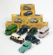 CIJ: Group of 1950s Model Cars Including ‘Postes’ 1000 Kgs Renault (3/60P) – Green with Black Plastic Hubs and Black Wheels; And, Taxi Renault (3/45) – Black and Cream with Red Plastic Hubs and White Wheels; And, ‘Postes’ 300 Kgs Renault (3/68) – Turquois