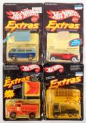 HOTWHEELS: Group of 1980s ‘Extras’ Blister Packs Including ’56 Hi-Tail Hauler (4341); And, Oshkosh Snow Plow (5905); And, Up Front (924). All mint and unopened on original cardboard cards. (19 items approx.) 