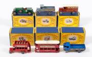 MATCHBOX: Group of 1950s A Type ‘Models of Yesteryear’ Including 1911 AEC B Type London Bus (Y2); And, Le Mans Bentley (Y5); And, 918 Leyland 4 ton van (Y7). All mint to near mint in original cardboard A type boxes. Some slight damage to some of the boxes