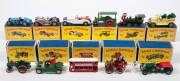 MATCHBOX: Group of 1960s D-1 Type ‘Models of Yesteryear’ Including Aveling & Porter Steam Roller (Y11); And, American Sante FE Locomotive (Y13); And, 1904 Spyker Veteran Automobile (Y16). All mint to near mint in original cardboard D-1 type boxes. Slight