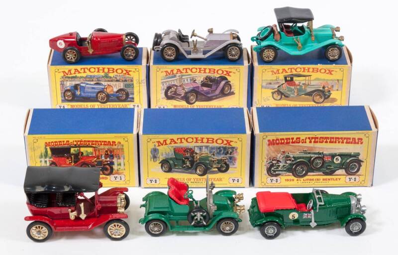 MATCHBOX: Pair of 1960s D-2 and D-3 Type ‘Models of Yesteryear’ Consisting of 1911 Ford Model T (Y1); And, 1929 Bentley 4½ litre (Y5). All mint to near mint in original cardboard D-2/D-3 type boxes. (2 items)