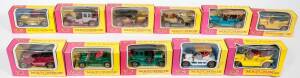 MATCHBOX: Group of 1960s to 1970s F Type ‘Models of Yesteryear’ Including 1911 Ford Model T (Y1); And, 1910 Benz Limousine (Y3); And, 1906 Rolls Royce Silver Shadow Ghost (Y10). All mint to near mint in original cardboard F type windowed boxes. Very sligh