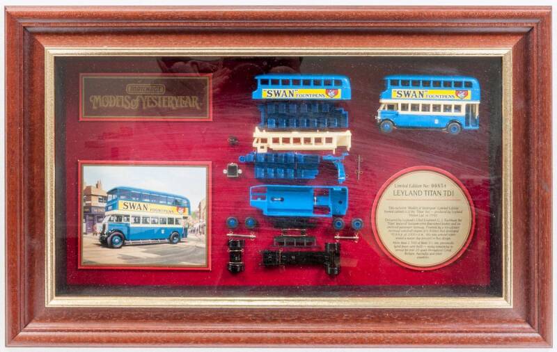 MATCHBOX: ‘Models of Yesteryear’ Limited Edition Framed Display Leyland Titan TD1 (Y5). Mint in original frame and still kept in original polystyrene and cardboard packaging.