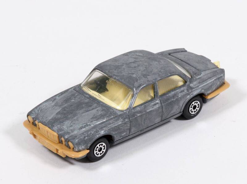 MATCHBOX: ‘Speedkings’ Jaguar XJ.12L Pre-Production Colour Trial (K66) - Bare Metal Un-Spun Body, Lemon Yellow Interior, Tan Plastic Parts, Bare Metal Chassis & Base, Base with Incomplete Copyright Date and Lacking Model Number Cast and 5 Arch Spoke Wheel