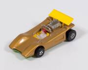 MATCHBOX: ‘Speedkings’ Marauder Pre-Production Colour Trial (K45) – Gold Body, Yellow Interior, Yellow Plastic Parts, White Plastic Figure with Red Helmet, Green Metal Base and 5 Spoke Wheels. Mint and unboxed.