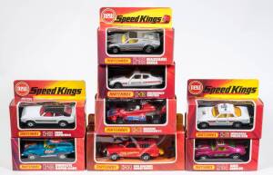 MATCHBOX: Group of 1970s Lesney Era H Type ‘Speedkings’ Including Martini Brabham F-1 (K41); And, Fire Control Range Rover (K64); And, AMX Javelin (K54). All mint in original cardboard H Type windowed boxes. (8 items)