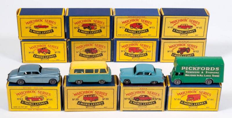 MATCHBOX: Group of 1950s Moko-Lesney Era 1-75 B Type Model Cars