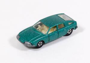 MATCHBOX: 1970s BMC 1800 Pininfarina Pre-production Colour Trials / Unique Variation (56) – Speckled Turquoise Body, White Interior, Unpainted Base and 5 Spoke Wheels. 