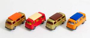 MATCHBOX: Group of Volkswagen Camper Pre-Production Colour Trail and Unique Variations (23) Including Olive Green Body Without Cast Filler Flap, Orange Interior and Brown Plastic Opening Roof; And, Orange Body Without Cast Filler Flap, White Interior and 