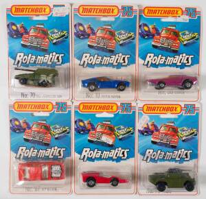 MATCHBOX: Group of 1970s 1-75 ‘Rollmatics’ Model Cars Including Clipper (39); And, Beach Hopper (47); And, Weasel (73). All mint and unopened on original cardboard cards. (11 items approx.)