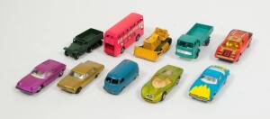 MATCHBOX: Group of 1-75 Including Personnel Carrier (3) – Army Green; And, Opel Diplomat (36) – Gold; And, Lamborghini Countach (27). Mixed condition and all are unboxes. (40 items approx) 