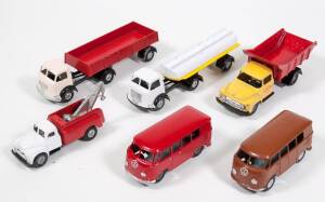 MICRO MODELS (New Zealand): Group of Model Vehicles Consisting of ‘Micro Models’ Dump Truck; And, Articulated Truck and Trailer; And, Volkswagen Bus. Near mint to very good. All unboxes and possible repainting has occurred on some models. (10 items)