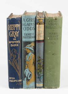 Group of vintage & antique books with decorative bindings including Mary Grant Bruce