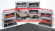 TRAX: 1:43 Group of Ford Model Cars Including 1961 Ford Falcon XK Delux Wagon (TR30C) – Turquoise; And, Ford Falcon 500 Sedan (TR9B) – White; And, Ford Fairmont Sedan XR ‘Golden Age Special Edition’ (TR9S) – Black. All mint in original cardboard windowed