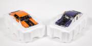 TRAX: 1:24 Pair of Ford XY Falcon GTHO Including Ford XY Falcon GTHO (TX-024) – Purple; And, Ford XY Falcon GTHO (TX-024) – Orange. All mint in original polystyrene can cardboard packaging. (2 items)