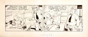 CARL LYON (1903-82), original 'Wally and the Major' Cartoons (10), pen and ink on paper, all signed lower right, each overall 56x21cm. Together with Printer's Proofs; plus book "An Introduction to Carl Lyon" by Burgess [Sydney, c1988].