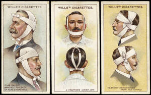 WILLS: 1913 "First Aid" (with album clause) complete set (50), VF.