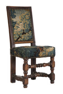 An oak side chair, English 17th century
