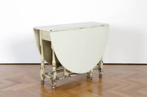 A painted gate-leg dining table, 19th century