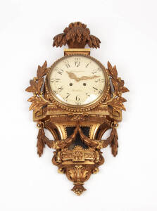 A Louis XV style gilt wood cartel clock by Rob Engstr&ouml;m Stockholm, Scandinavian 19th century