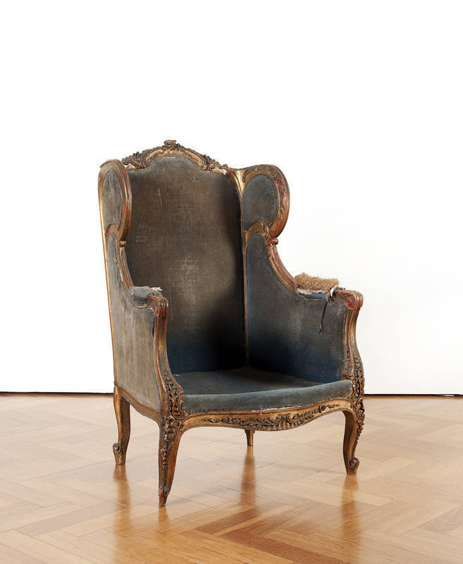 Louis xv gilt wing bergere chairs