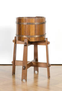 Palm Tub; Australian blackwood circular planter c1920s. 84cm