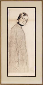 MAX POLLAK (1886-1950): Lithograph portrait of a woman. Limited edition 37/150 pencil signed & titled in the lower margin. 57 x 22cm