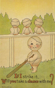 COMIC POSTCARDS: Collection in album, noted Sport (53) including baseball (some rare cards), billiards, bowls, boxing & darts; Spanking/Smacks (43); Art (42). Fair/VG.&nbsp;