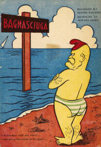 COMIC POSTCARDS: Collection including rare WW2 propaganda series "Mussolini is Always Right" (6 - two crudely repaired); WW2 - Australia & World (40); Green's Souvenirs Katoomba (16). Fair/VG.