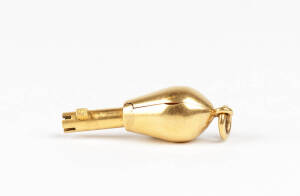 Gold key pendant; most likely 14ct. Beautifully crafted locket style with folding key inside. 9.3 grams.