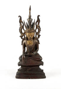 A Thai parcel gilt bronze figure of a seated Buddha, 17th/18th century'