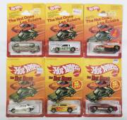 HOTWHEELS: Group of Vintage 1980s ‘The Hot Ones’ model cars including Fiero 2M4 (7527); and, Turbo Mustang (3361); and, Blown Camaro Z-28 (5901). All mint and unopened on original cardboard blister packs. (24 items approx.)