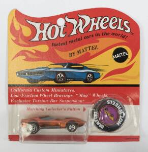 HOTWHEELS: 1969 Redline Torero (6260) – Spectral Flame Orange with White Interior. Mint and unopened in original flame blister pack.