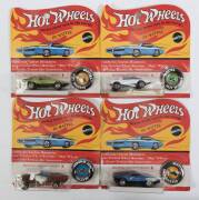 HOTWHEELS: 1970 group of Redline model cars including Carabo (6420) – Spectral Flame Green with Grey Interior; and, Swingin’ Wing (6422) – Spectral Flame Red with Black Interior; and, Jack ‘Rabbit’ Special (6421) – Enamel White with Blue Stripe and Black