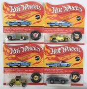 HOTWHEELS: 1971 group of Redline model cars including Short Order (6176) &ndash; Spectral Flame Light Green with Black Interior; and, Rocket-Bye-Baby (6186) &ndash; Spectral Flame Aqua with Grey Interior; and, T-4-2 (6177) &ndash; Spectral Flame Lime with Black Roof and Gr