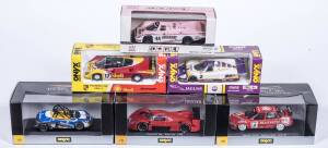 ONYX: 1:43 group of model Race Cars including Honda Accord ‘NATCC’ 1997 (XT044) –Neil Crompton; and, Porsche 962- C (081) – Brun; and, Jaguar XJR-9 (071) – Castrol. All mint in original perspex and plastic display case. (22 items)