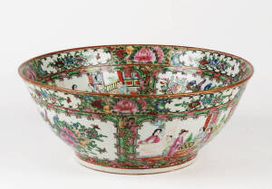 A Cantonese famille-rose punch bowl, 29cm diameter