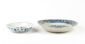 Two provincial Ming blue and white circular dishes