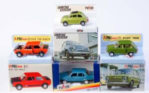 POLISTIL: 1:25 Fiat Regata (S201); and, Fiat 128 Rally (S17); and, Fiat 126 (S17); Fiat 500L (S599); and, Lancia Fulvia 1600 HF Rally Montecarlo (S8); and, Lancia 037 Totip (S231); and, Lancia 037 (S231); and, Lancia Fulvia 1600 HF (S19) Polar Expedition.