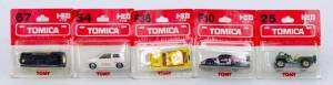 TOMICA: group of Japanese Series model cars including (F10); and, (F36); and, (54). All mint in original cardboard packaging (35 items).