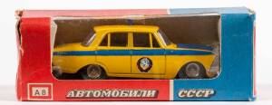 CCCP/USSR NOVOEXPORT: 1:43 rare early 1976 Soviet Era model car of a GIA Police Car A8 (412). Mint in original cardboard packaging, slight damage to one cardboard flap.