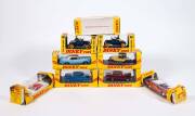 DINKY: Late 1960s group of model cars including Austin 1800 (171); and, 1913 Morris Oxford ‘Bullnose’ (476); and, 1908 Ford Model T (475). Most mint, all in original yellow windowed cardboard boxes. Damage to some of the boxes. (9 items)