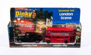 DINKY: 1970s London Scene Souvenir Set (300) consisting of London Taxi and Routemaster Bus. Mint in original unpunched cardboard window box with inner pictorial display.