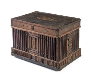 An Australian Depression era folk art box, cedar, circa 1930