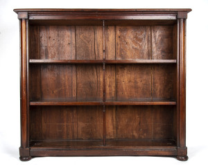 A dwarf open face bookcase, Australian cedar, circa 1860