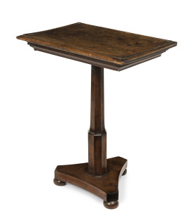 A Colonial cedar occasional table with octagonal column, N.S.W. origin, circa 1840