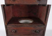 A rustic commode bedside cabinet, stained pine with nice crackled finish, 19th century73cm high, 65cm wide, 47cm deep - 3