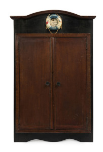 A ship's notice board wall cabinet from the P. & O. ship The Himalaya ​mid 20th century